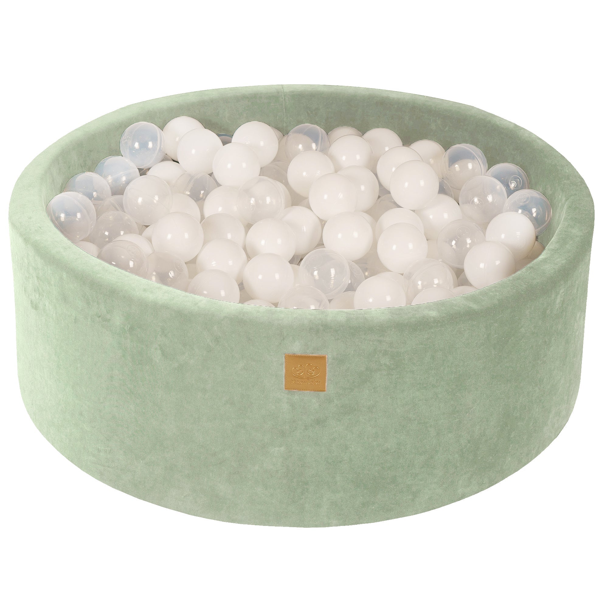 Velvet Foam Baby Ball Pit Sage Green