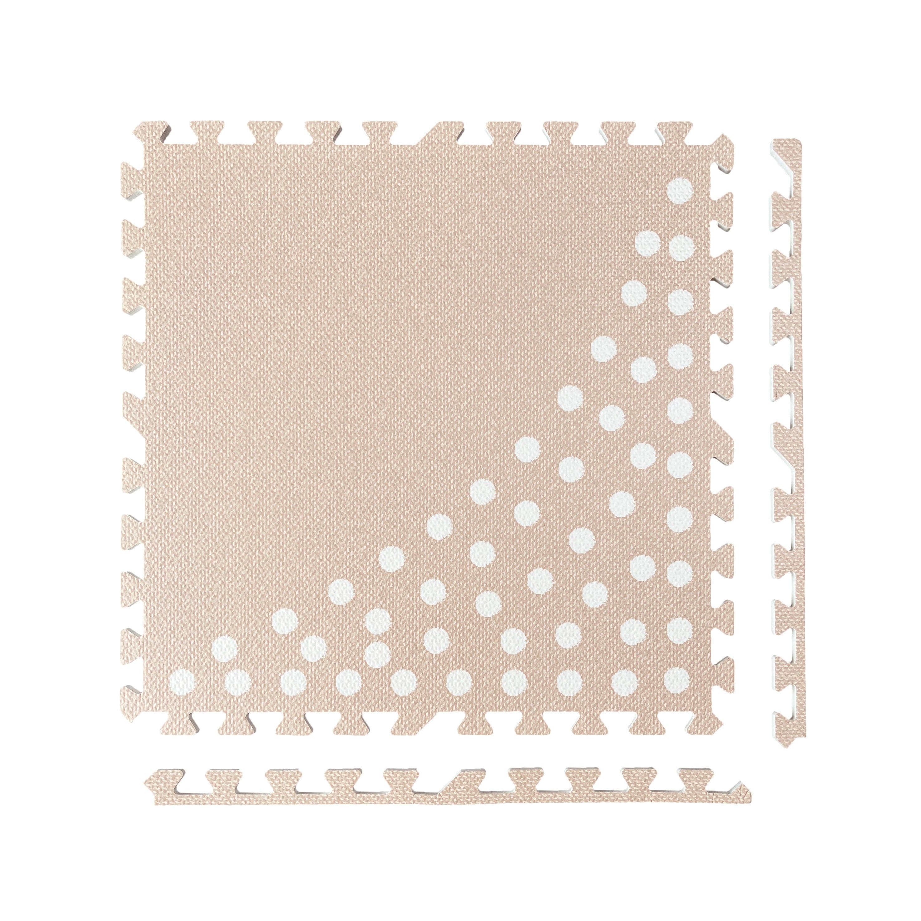 MeowBaby Foam Puzzle Mat – Beige Educational Mat | 6 elements