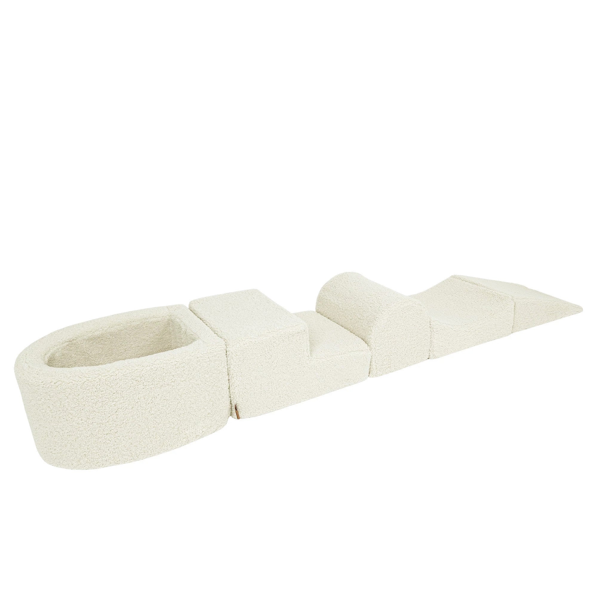 Bearly Kids Foam Climbing Blocks Cream - Baby Soft Play Set | Balls to Choose