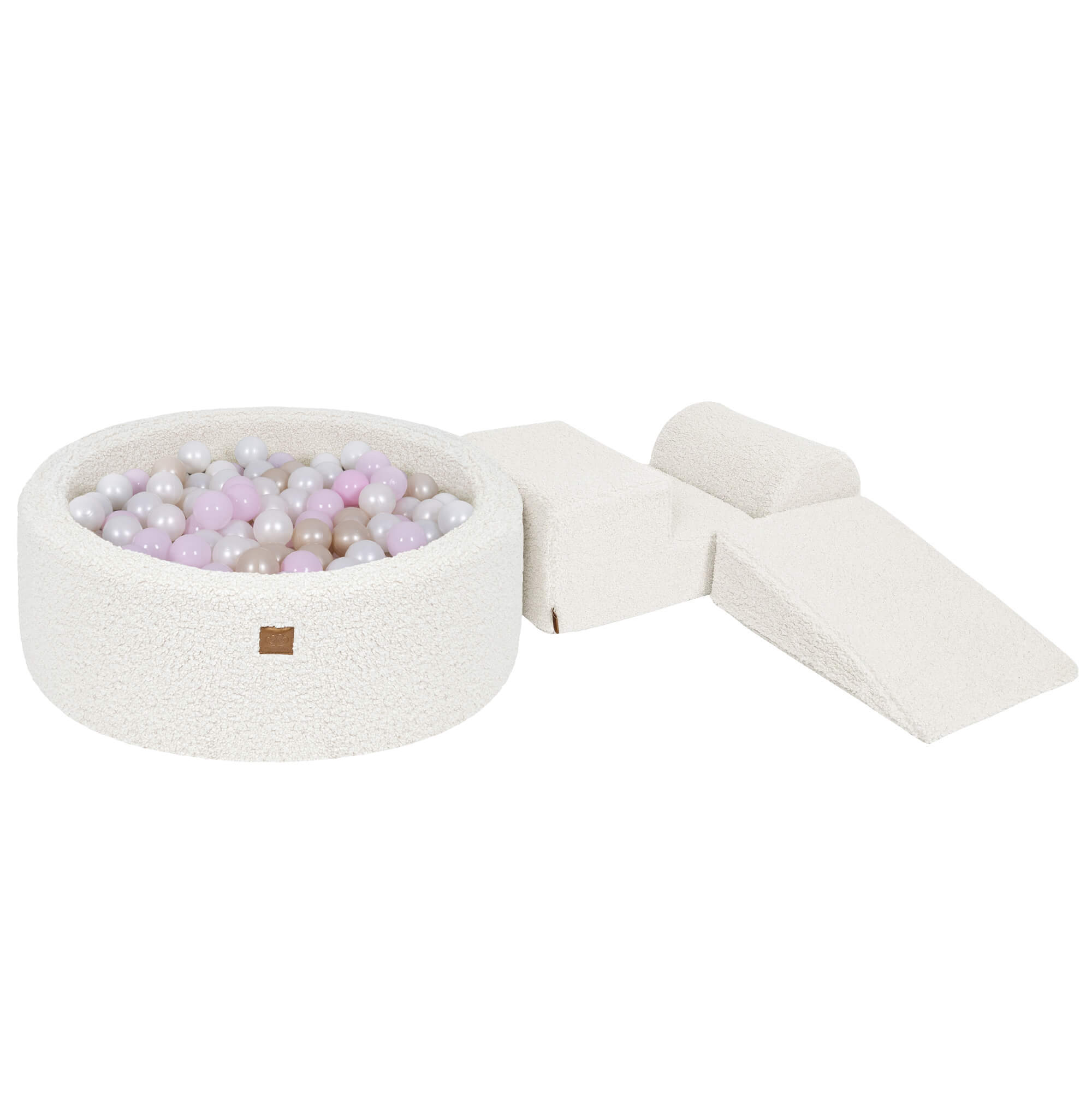 Meowbaby Bearly Foam Playground Off White 4 Elements 200 balls: White Pearl, Light Pink Pearl, Light Gold Pearl