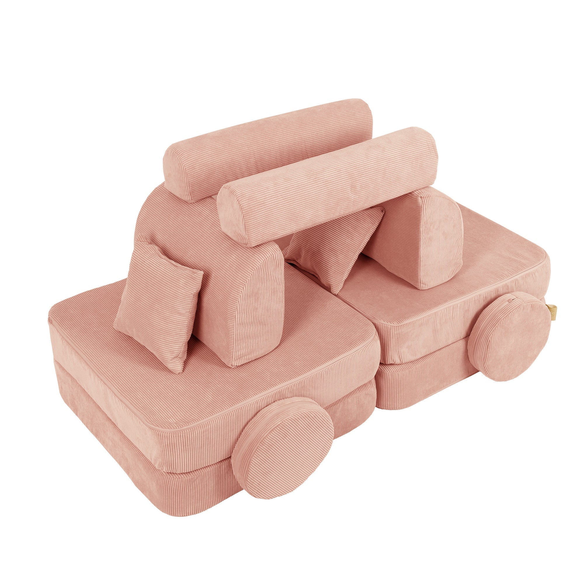 MeowBaby Slimcord Play Sofa Plus – Modular Kids Play Sofa Bed | 10 Pieces