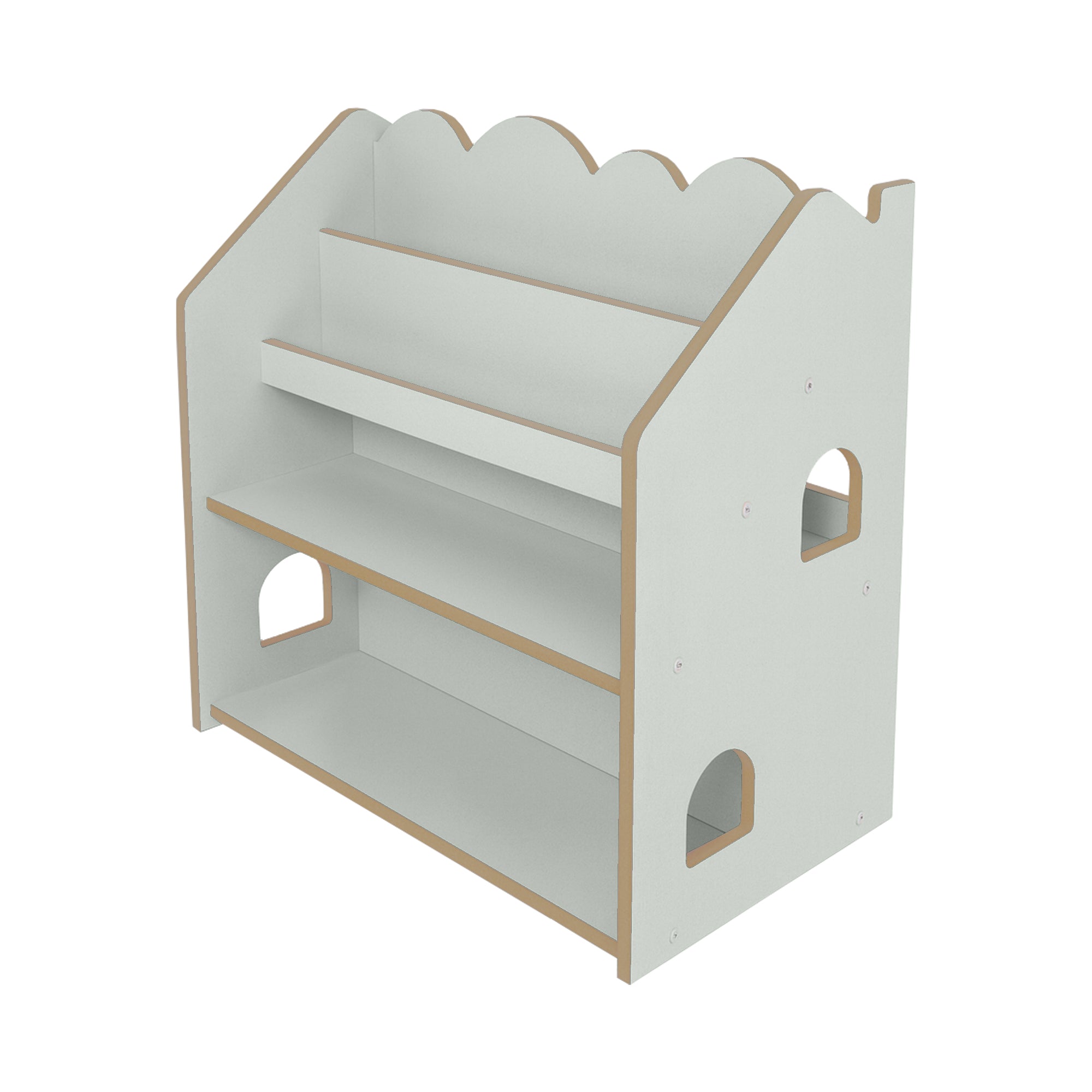 MeowBaby Montessori Bookcase– MDF House Bookshelf