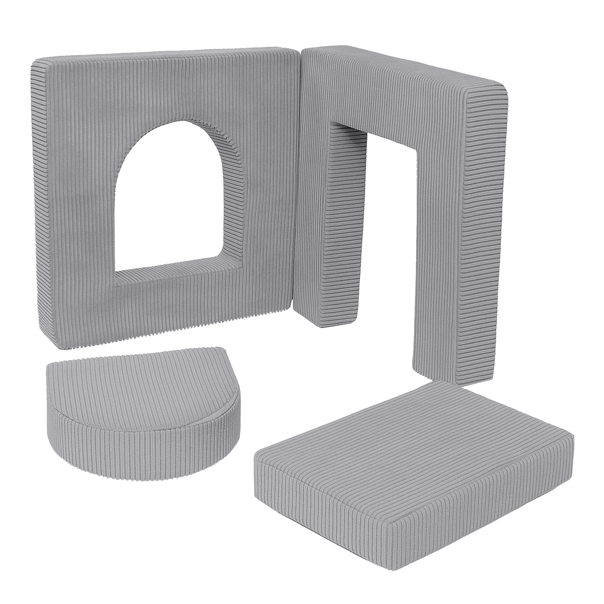 Meowbaby Aesthetic Soft Play Set for Toddlers | Foam Playground Archway | 4 Elements