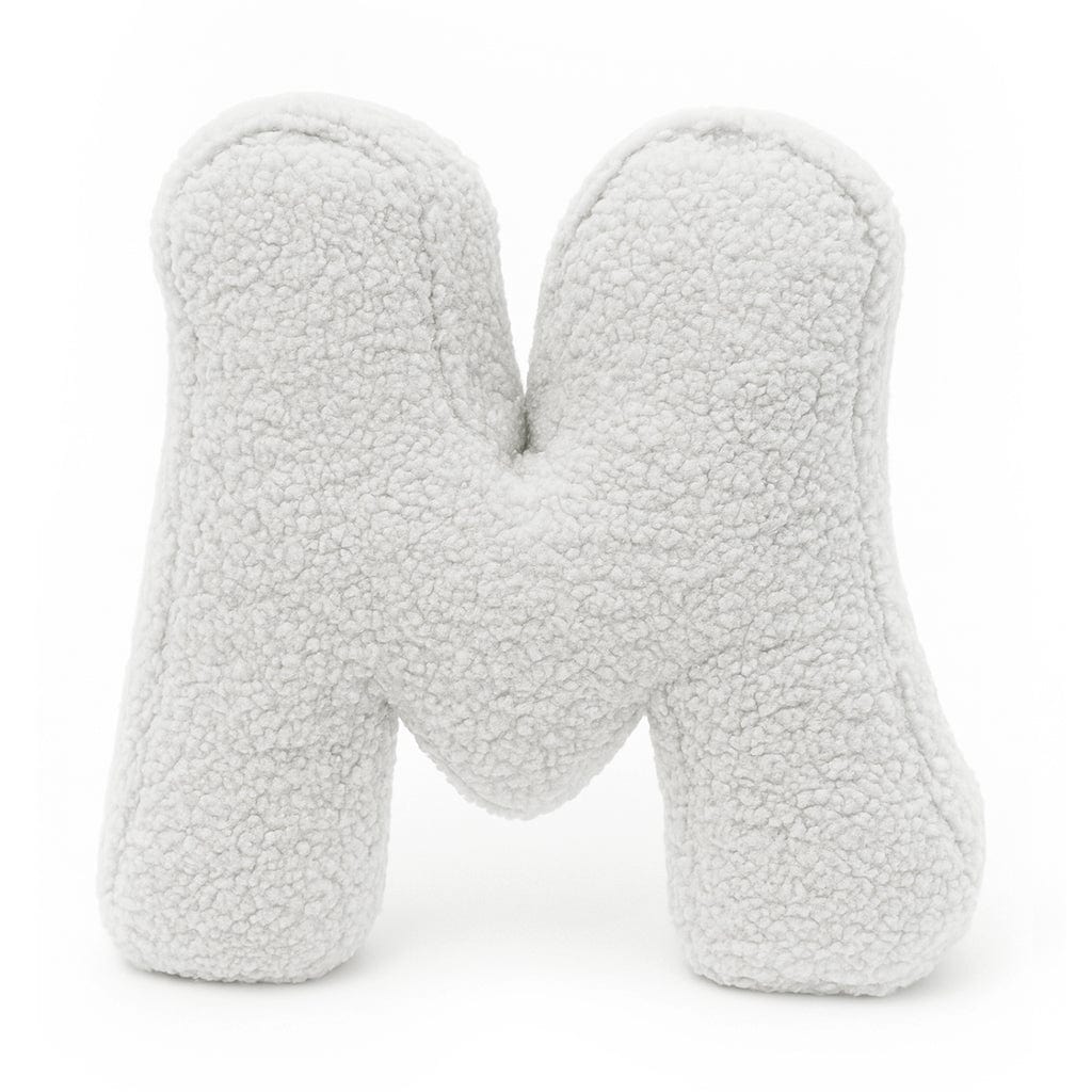 Meowbaby Alphabet Letter Pillow Off White | Bearly