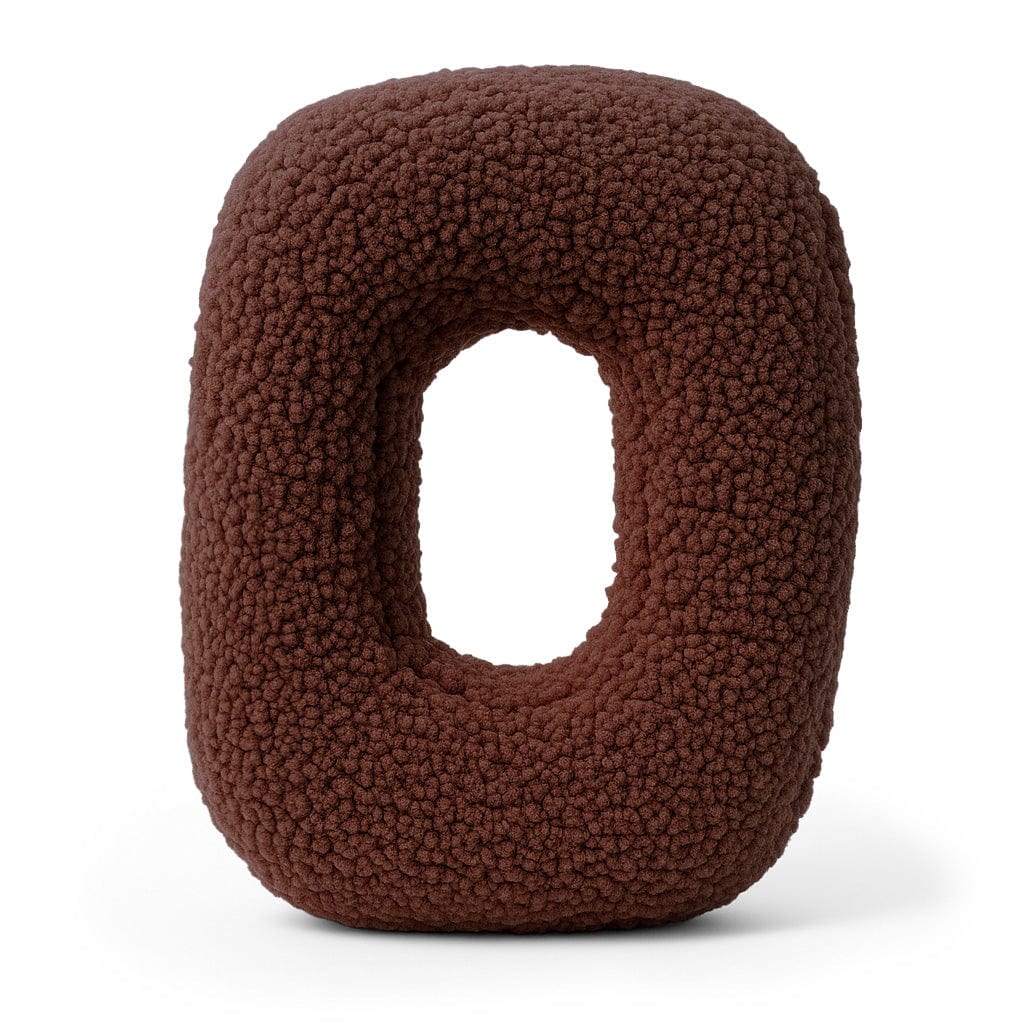 Meowbaby Alphabet Letter Pillow Dark Brown | Bearly