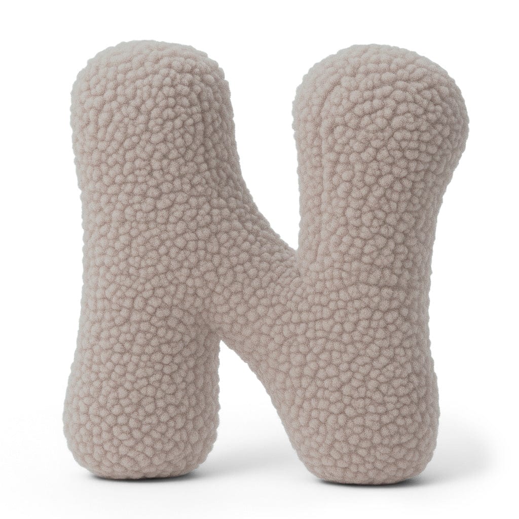 Meowbaby Alphabet Letter Pillow Light Gray | Bearly