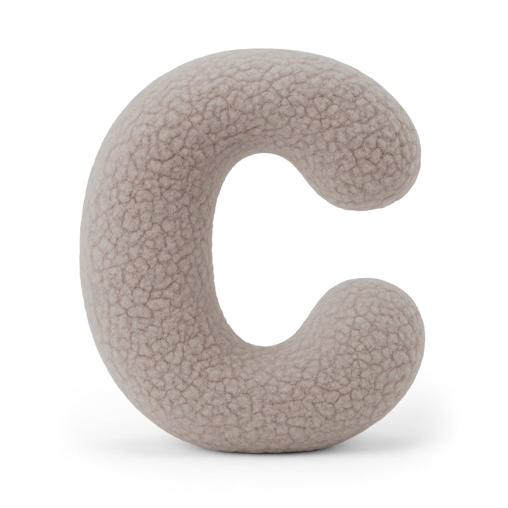 Meowbaby Alphabet Letter Pillow Light Gray | Bearly