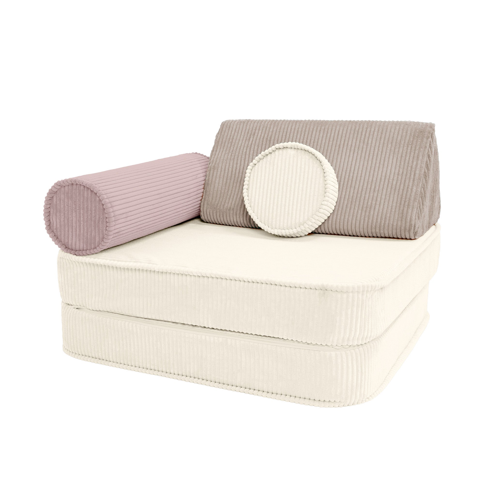 Meowbaby Modular Kids Sofa – 8 Pieces | Aesthetic Latte Macchiato