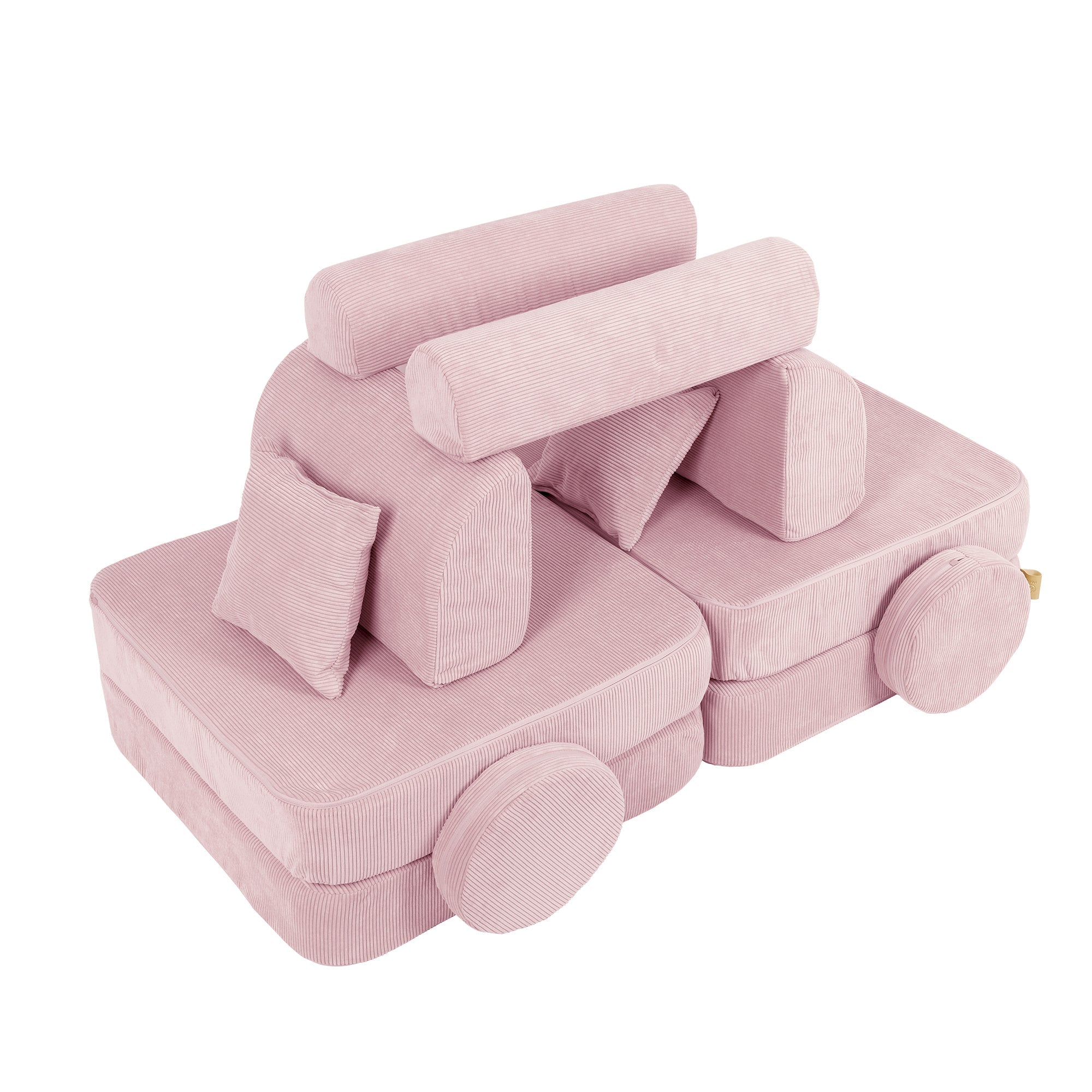 MeowBaby Slimcord Play Sofa Plus – Modular Kids Play Sofa Bed | 10 Pieces