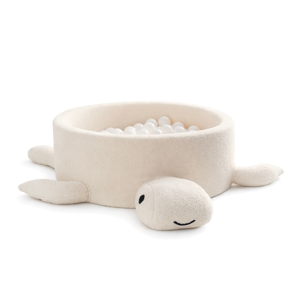 Ball Pit for Children – Turtle | Balls to Choose | Cheesecake Cream Beige | Boucle
