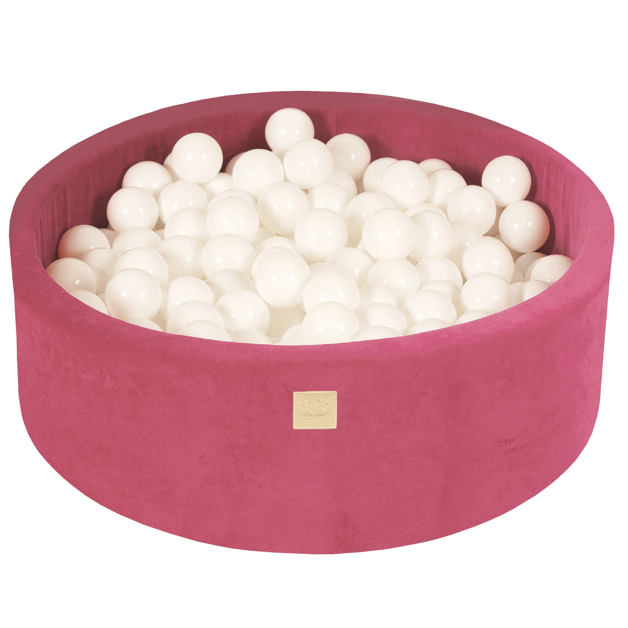 Velvet Foam Baby Ball Pit Raspberry Red