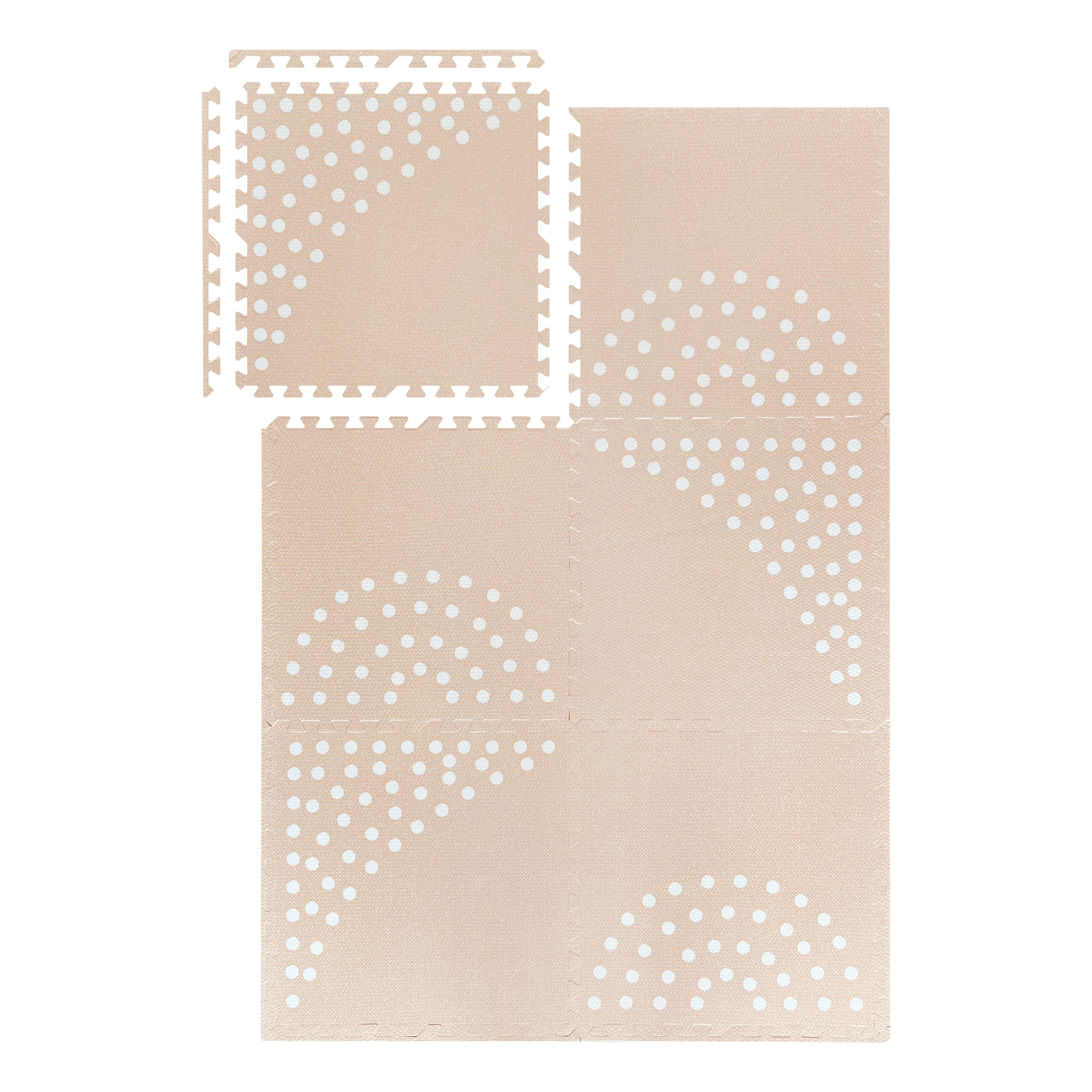 MeowBaby Foam Puzzle Mat – Beige Educational Mat | 6 elements
