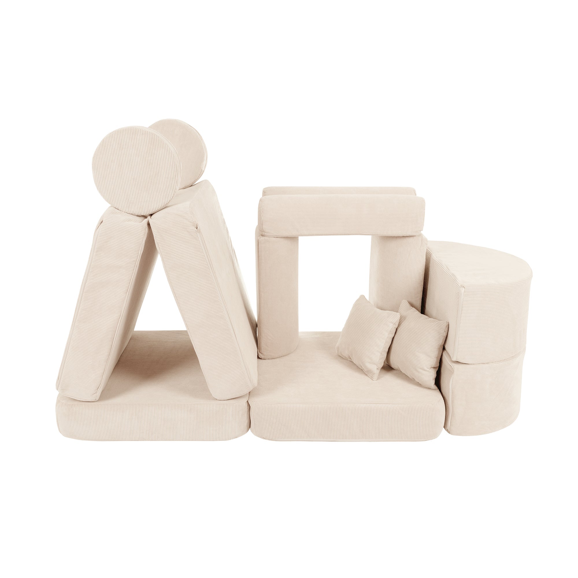 MeowBaby Slimcord Play Sofa Max – Modular Kids Play Sofa Bed | 12 Pieces