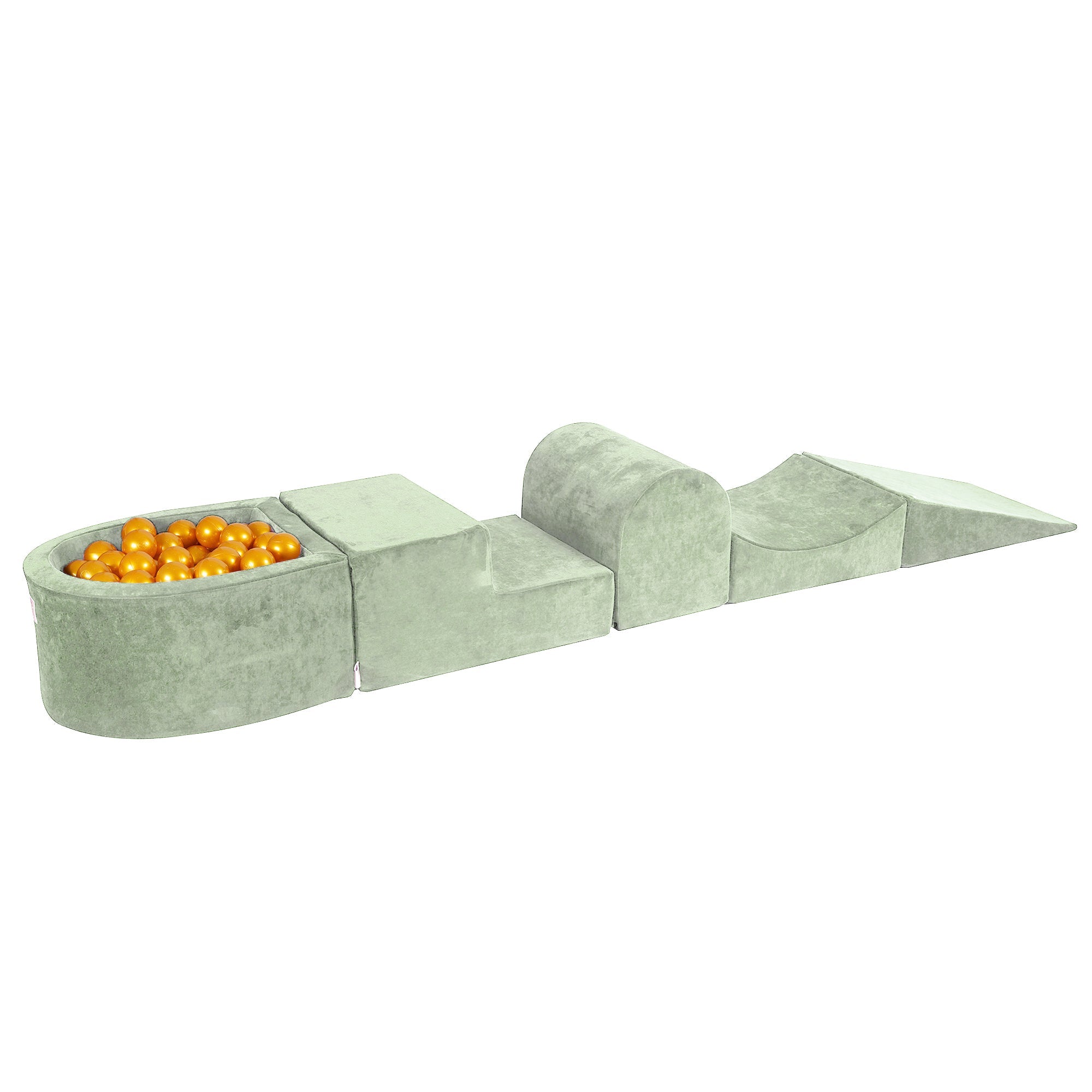 Velvet Kids Foam Climbing Blocks Sage Green - Baby Soft Play Set