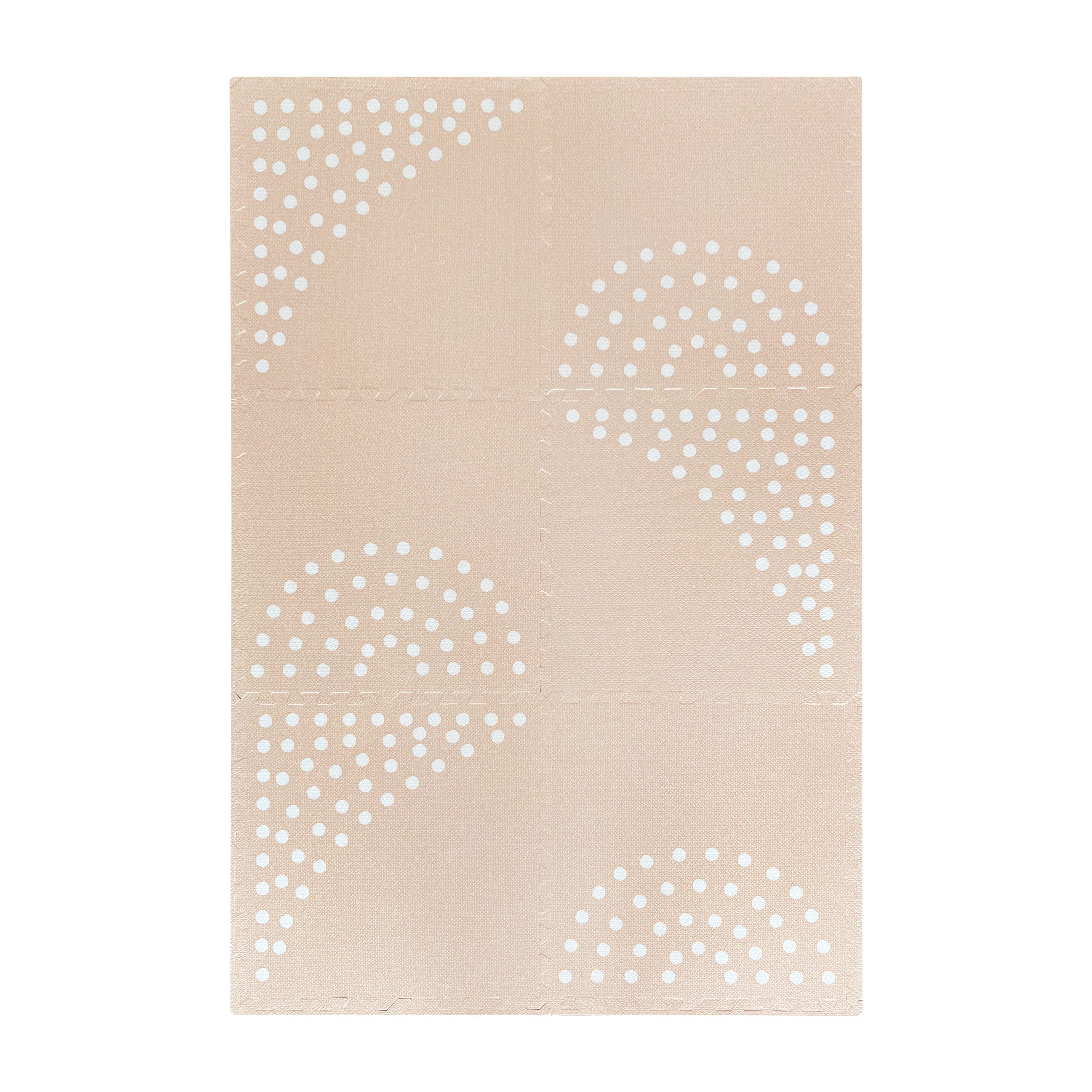 MeowBaby Foam Puzzle Mat – Beige Educational Mat | 6 elements