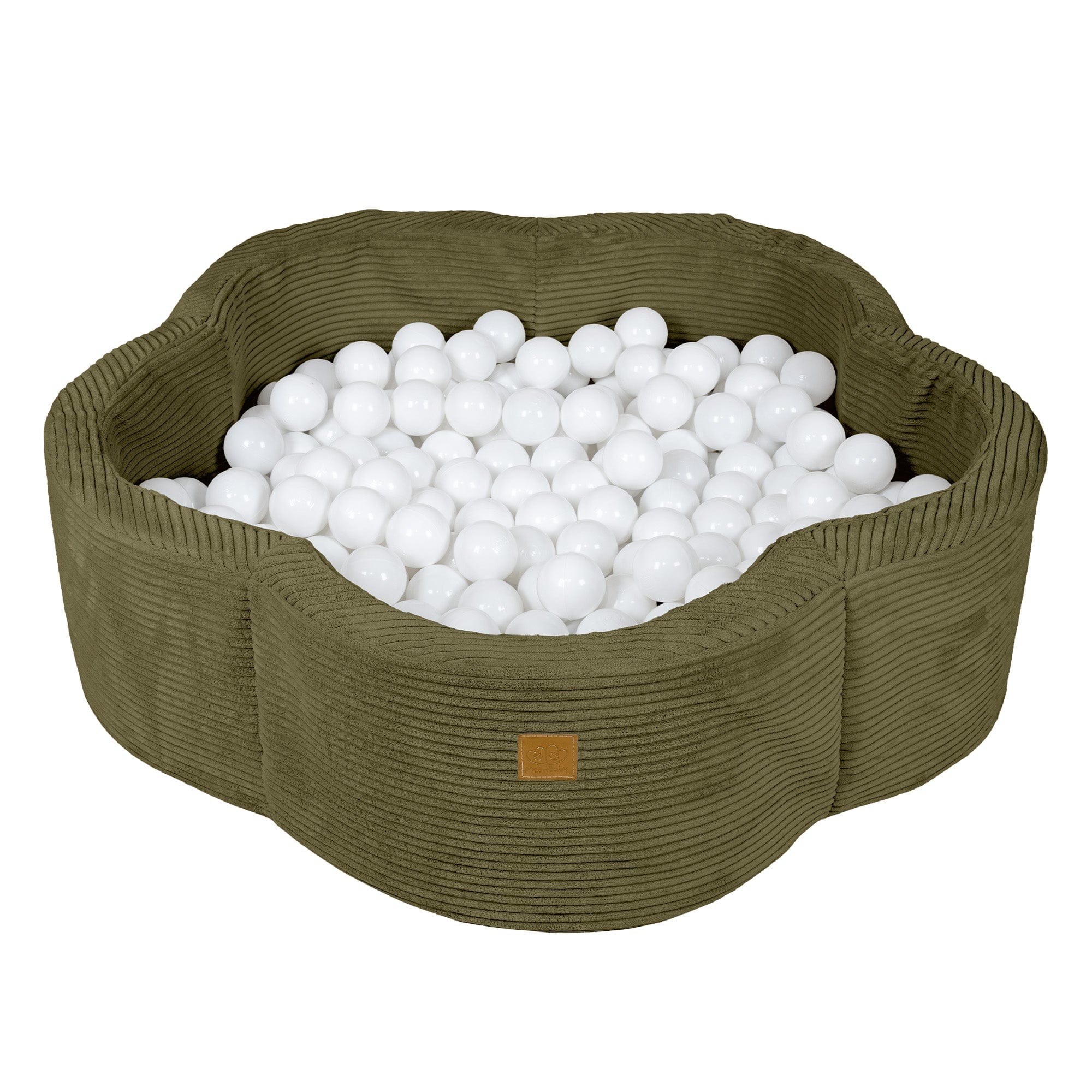 Meowbaby Aesthetic Khaki Flower – Ball Pit for Children | Optional Balls 