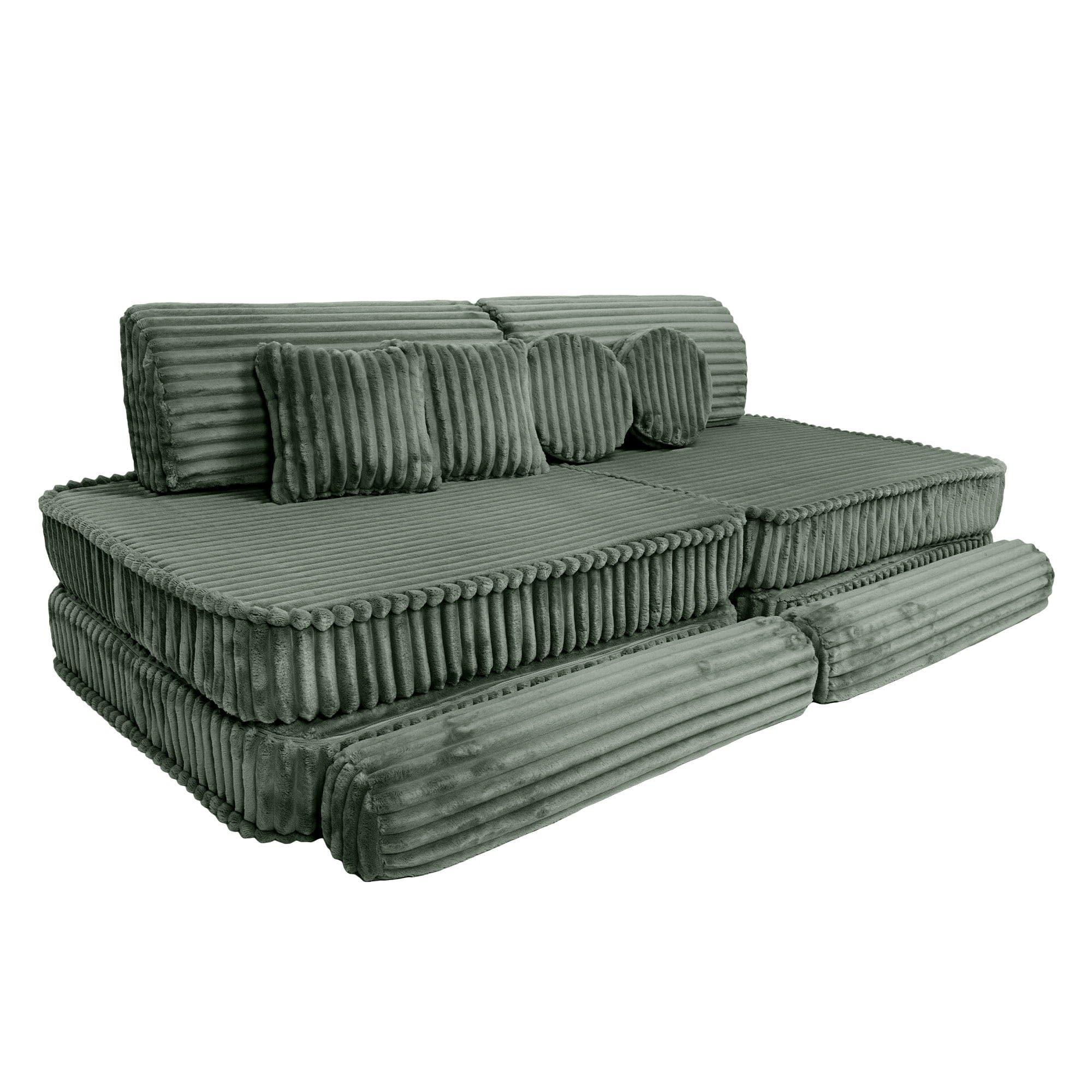 Meowbaby Kids Play Sofa - Modular Play Couch | 10 Pieces | Churros