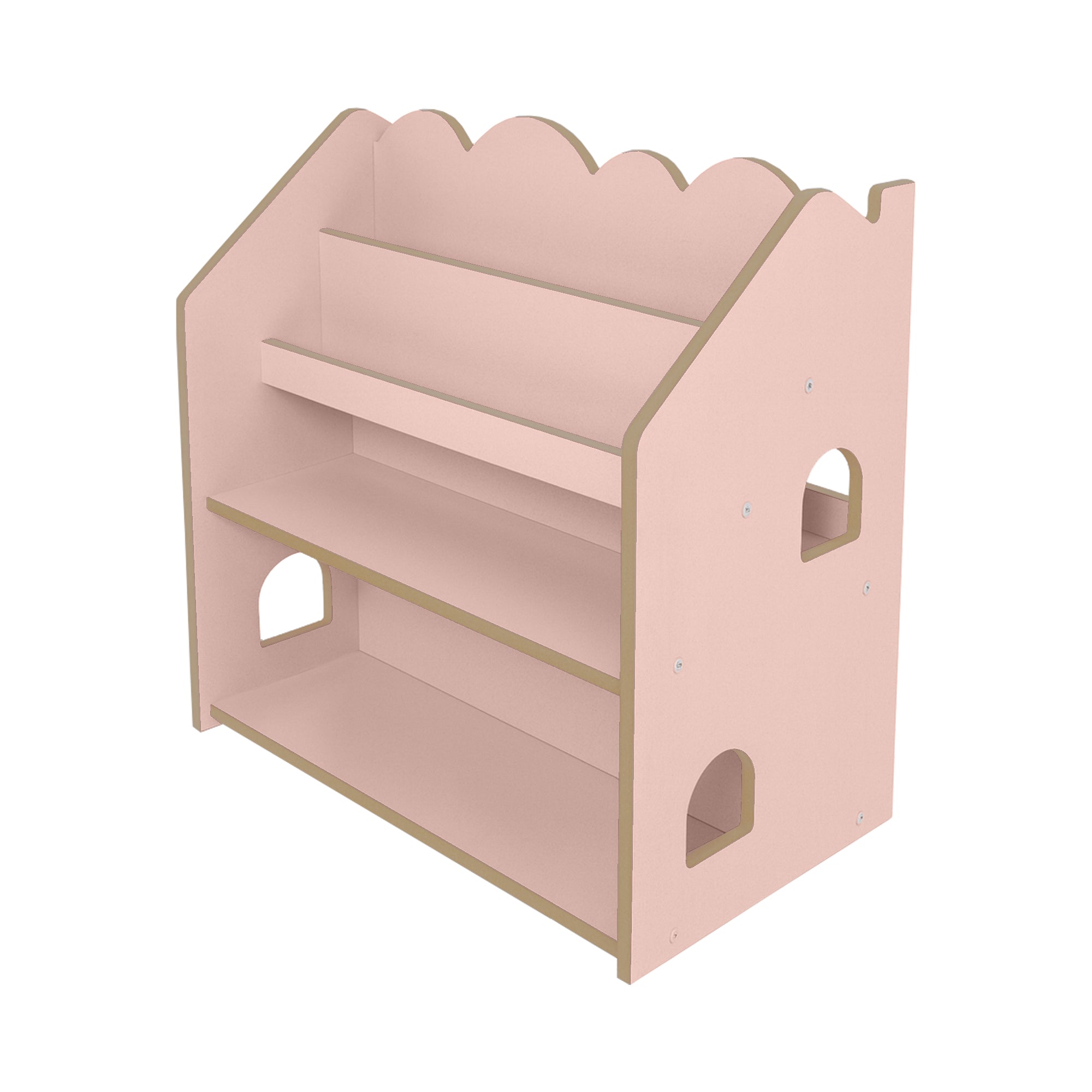 MeowBaby Montessori Bookcase– MDF House Bookshelf