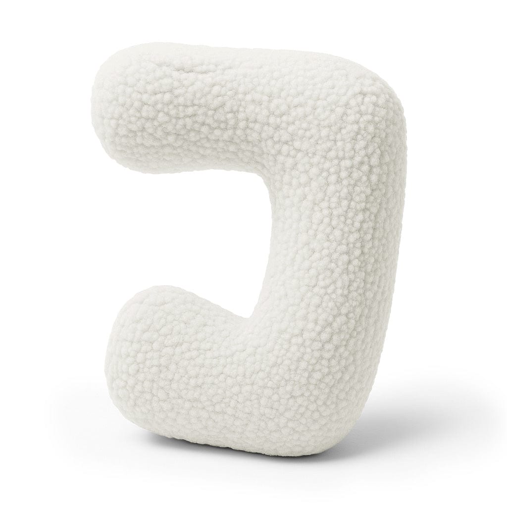 Meowbaby Alphabet Letter Pillow Off White | Bearly