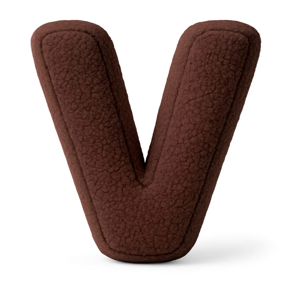 Meowbaby Alphabet Letter Pillow Dark Brown | Bearly