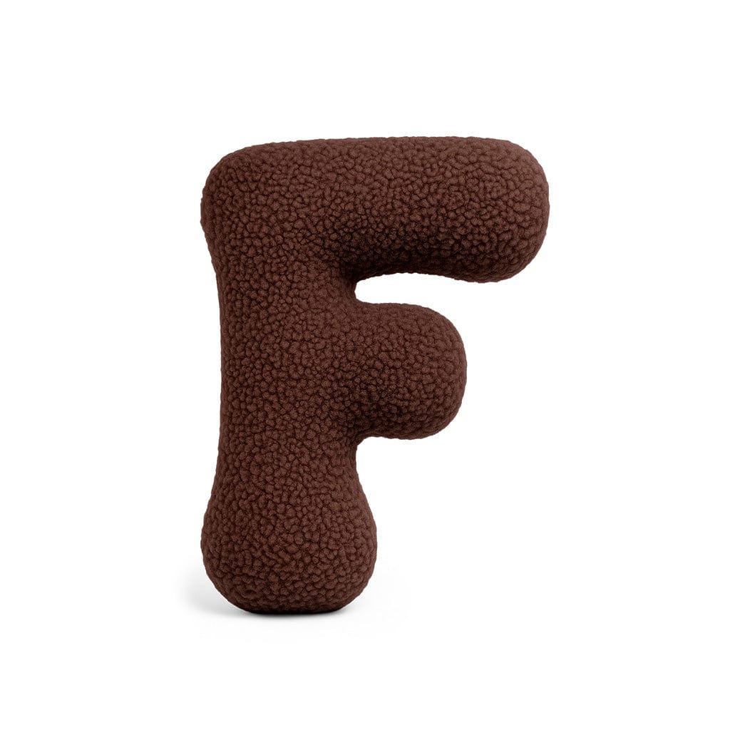 Meowbaby Alphabet Letter Pillow Dark Brown | Bearly