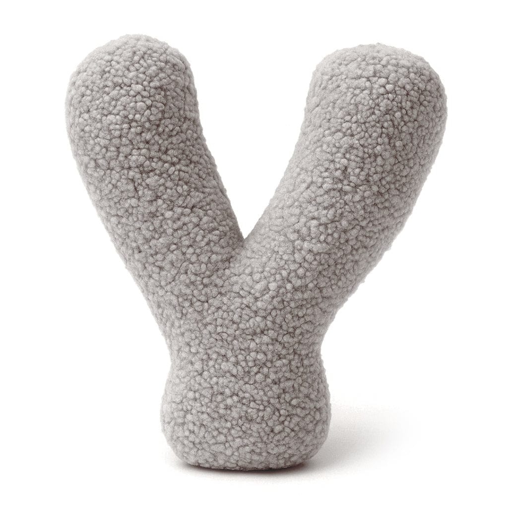 Meowbaby Alphabet Letter Pillow Light Gray | Bearly