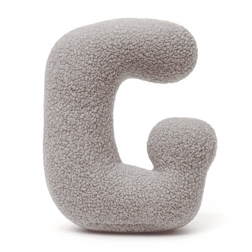 Meowbaby Alphabet Letter Pillow Light Gray | Bearly